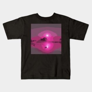 Swans Sunset Dream Kids T-Shirt